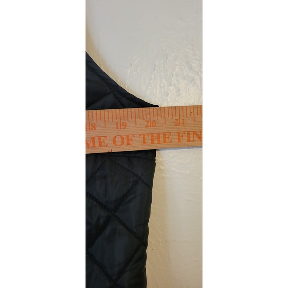 Karen Scott Sport Medium Quilted Black Vest Lightweight Thin Zippered - Picture 5 of 8